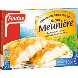 FINDUS FILET COLIN D'ALASKA FACON MEUNIERE POINTE DE PERSIL FINDUS X2 250G