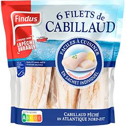 FINDUS FILET DE CABILLAUD MSC FINDUS X6 600G