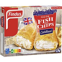 FINDUS CABILLAUD MSC FAÇON FISH & CHIPS* X4  - 400G*CABI