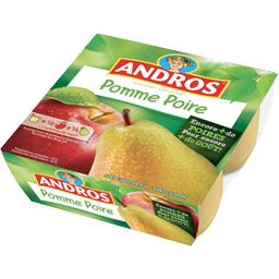 ANDROS DESSERT FRUITIER POMME POIRE ANDROS 4X100G