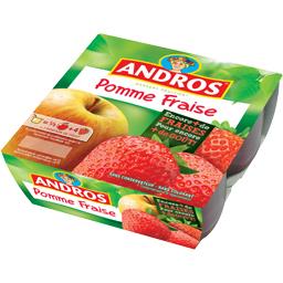 ANDROS DESSERT FRUITIER POMME FRAISE ANDROS 4X100G