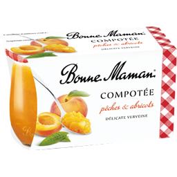 BONNE MAMAN COMPOTEE PECHE ABR VERVEINE BONNE MAMAN 2X130G