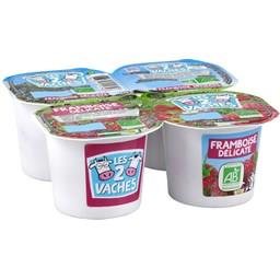 LES 2 VACHES DES FERMIERS DU BIO YAOURT FRAMBOISE BIO LES 2 VACHES 4X115G