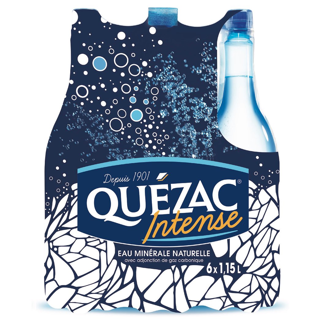 QUEZAC EAU MINERALE GAZEUSE QUEZAC INTENSE 6X1,15L