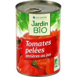 LE JARDIN BIOLOGIQUE TOMATES ENTIERES PELEES AU JUS BIO JARDIN BIO 400G