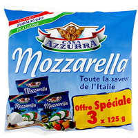 CASA AZZURRA MOZZARELLA DE VACHE 125G X3 CASA AZZURRA