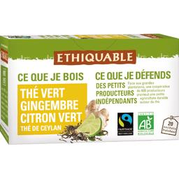 ETHIQUABLE THÉ VERT GINGEMBRE CITRON VERT ETHIQUABLE BIO 36G