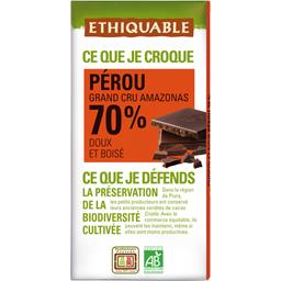 ETHIQUABLE CHOCOLAT NOIR 70% CACAO PÉROU ETHIQUABLE BIO 100G