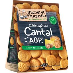 MICHEL ET AUGUSTIN SABLES APERITIF AU CANTAL AOP NOIX DE MUSCADE MICHEL ET AUGUSTIN 100G