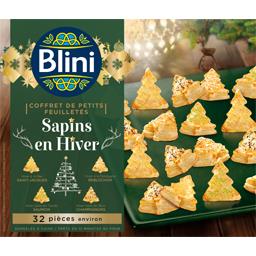 BLINI COFFRET 32 MINI FEUILLETES SAPIN BLINI
