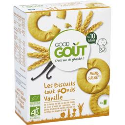 GOOD GOUT BISCUITS TOUT RONDS À LA VANILLE DÈS 10 MOIS BIO GOOD GOÛT 80G