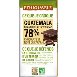 ETHIQUABLE CHOCO NOIR 78% GUATEMALA BIO 100G