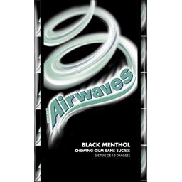 AIRWAVES CHEWING GUM BLACK MENTHOL MP AIRWAVES 5X10 DRAGÈS
