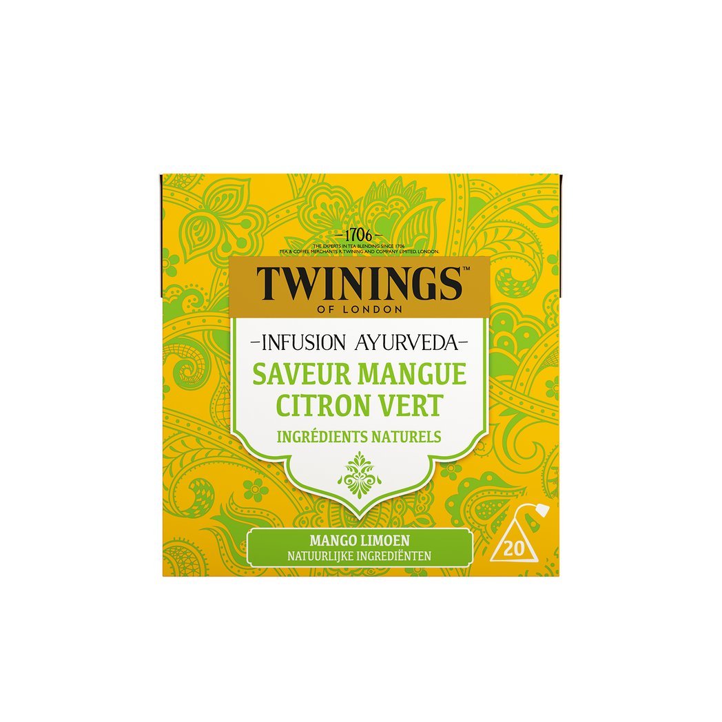 TWININGS 20S INF AYURVEDA SAVEUR MANGUE CITRON VERT