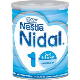 NIDAL LAIT INFANTILE 1ER ÂGE NIDAL NATEA BOÎTE MÉTAL 800G