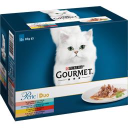 GOURMET PERLE DUO POISSON ET VIANDES GOURMET 12X85G