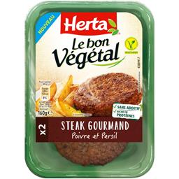 HERTA STEAK GOURMAND POIVRE/PERSIL 160G HERTA LE BON VEGETAL